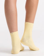 ORGANIC COTTON WIDE RIB MERINGUE CREW SOCK