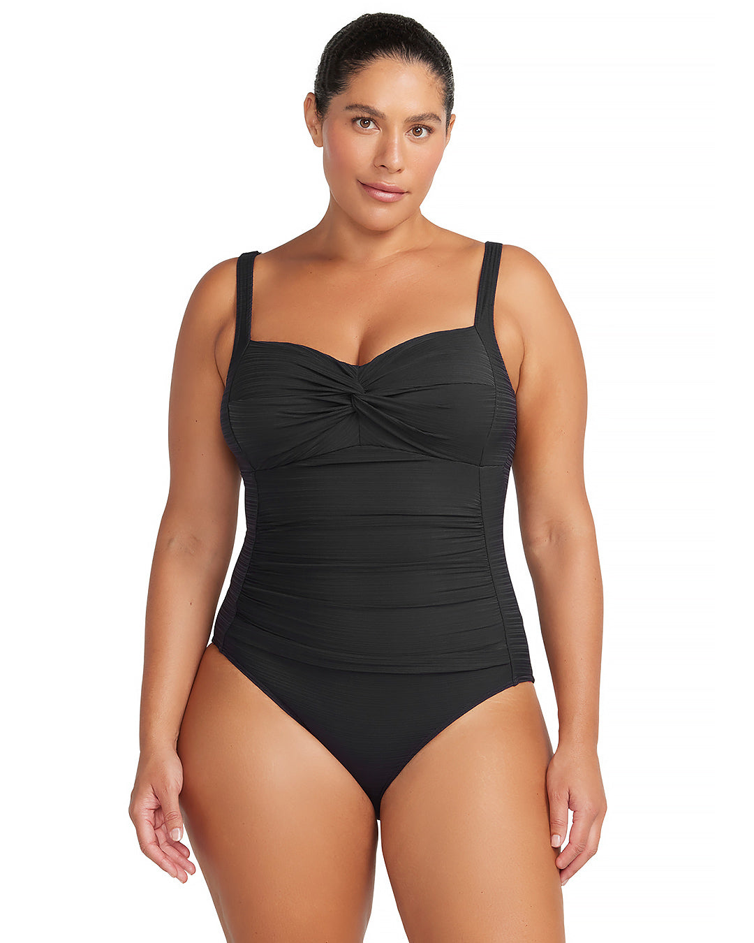 ★MANGOMANYPLEASE★ SOPIA SHIRRING ONE PIECE_BLACK Essentials Onepiece Swimsuit | Wolford United States