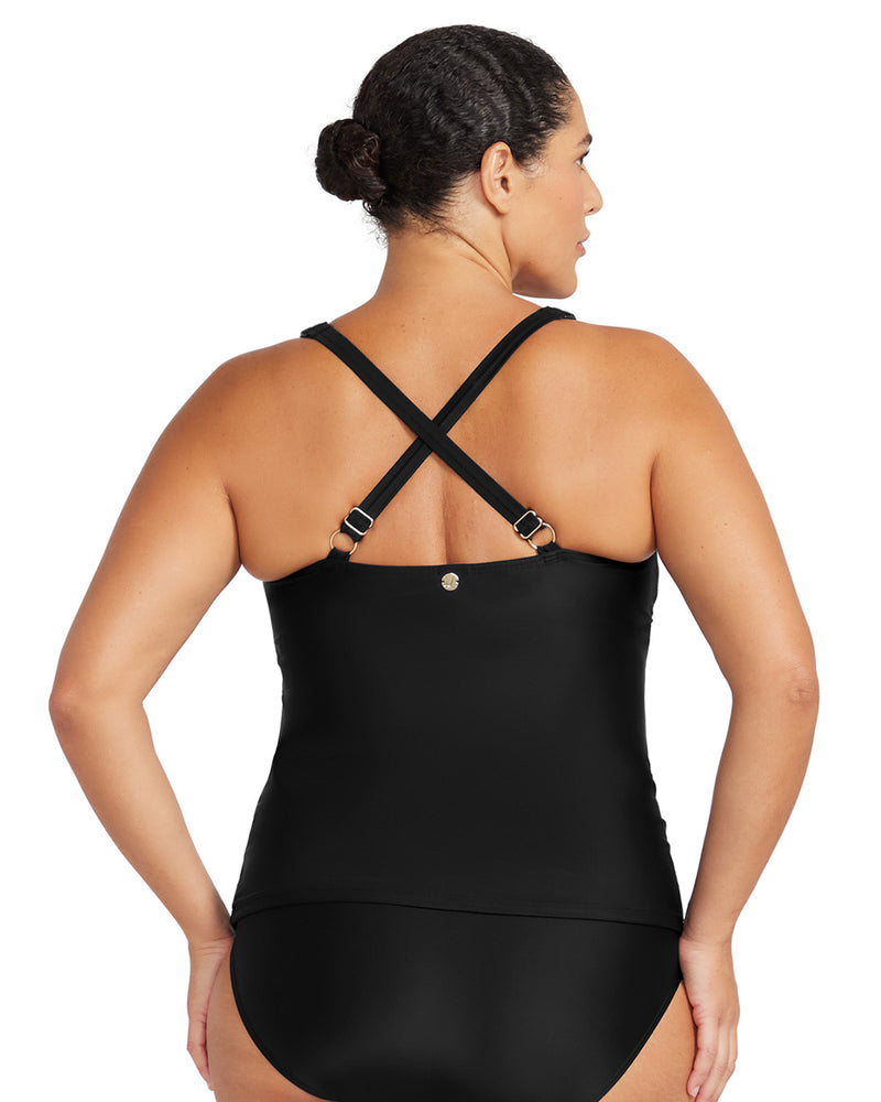 HUES RAPHAEL E/F UW BLACK TANKINI TOP