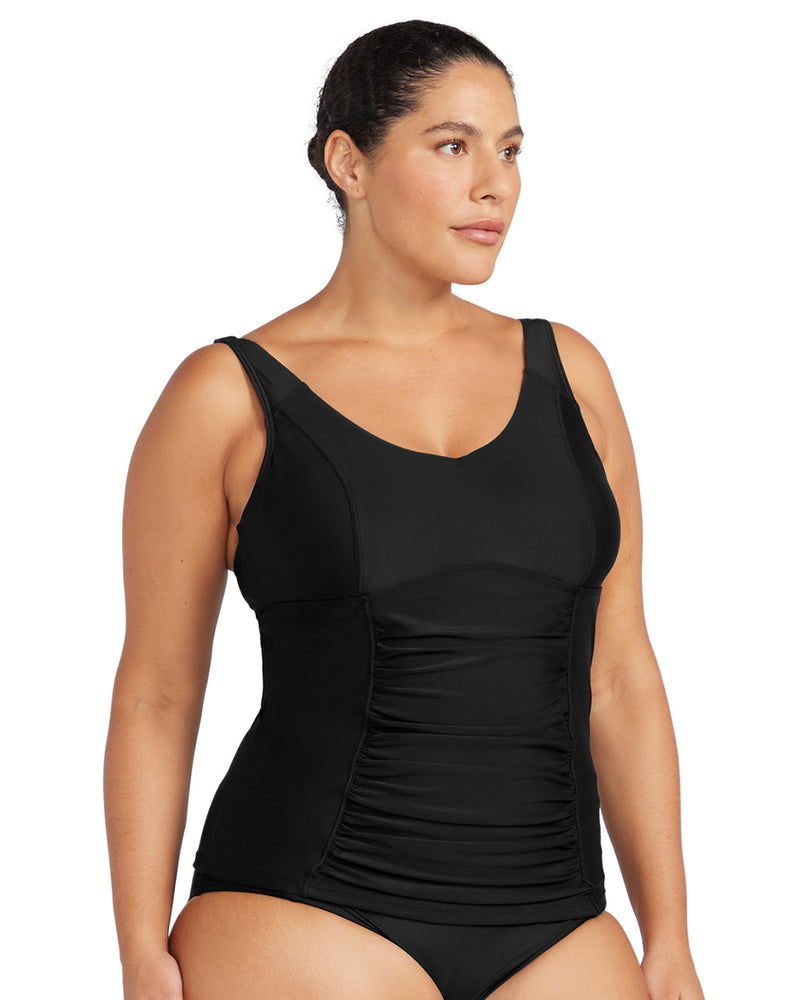 HUES RAPHAEL E/F UW BLACK TANKINI TOP