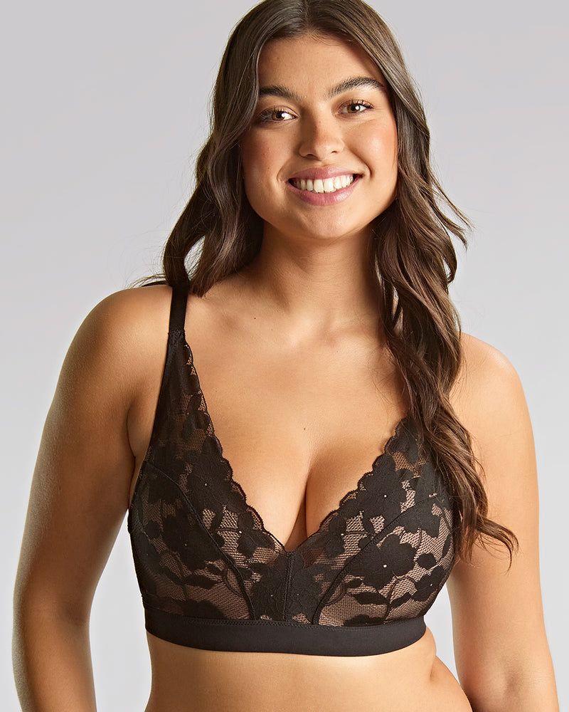 AMOUR BLACK WIRE FREE BRA