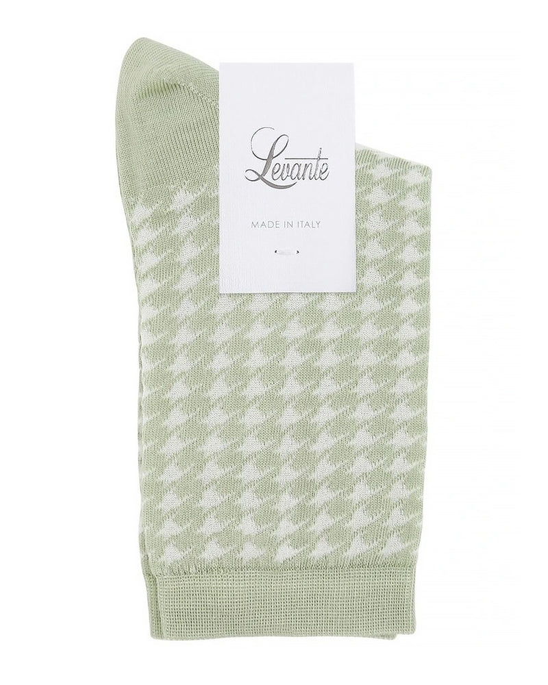 DARIA HOUNDSTOOTH PISTACHIO CREW SOCK