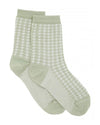 DARIA HOUNDSTOOTH PISTACHIO CREW SOCK