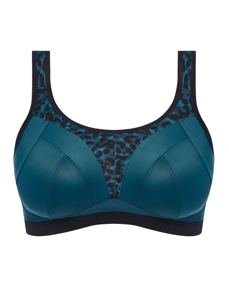 DYNAMIC MIDNIGHT LEOPARD WIREFREE SPORTS BRA