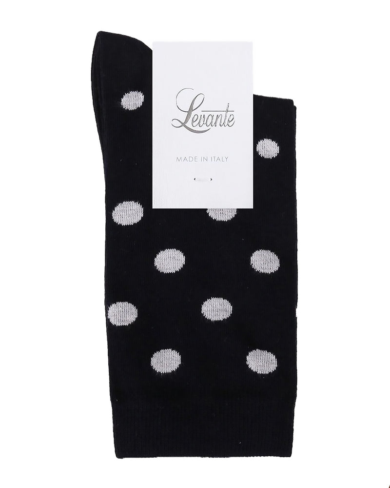 GIGI BLACK & WHITE SPOT CREW SOCK