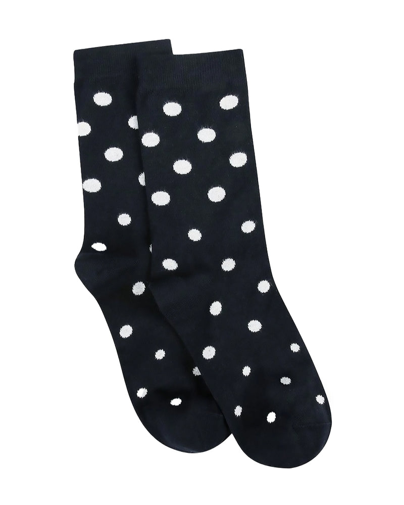 GIGI BLACK & WHITE SPOT CREW SOCK