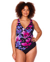 PAPER FLOWERS  WRAP ONE PIECE SWIMSUIT