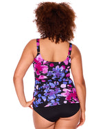 PAPER FLOWERS  SCOOP NECK TANKINI TOP