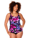 PAPER FLOWERS  SCOOP NECK TANKINI TOP