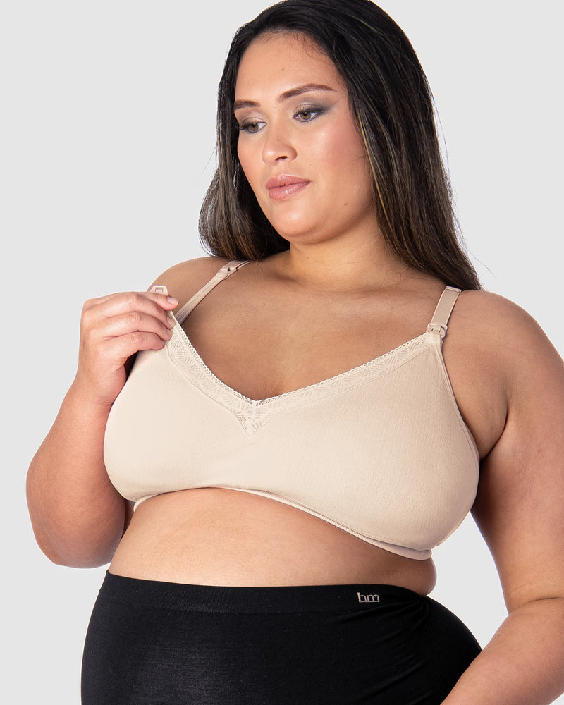 CARESS SEAMFREE BAMBOO OAT FULL CUP WIREFREE NURSING BRA