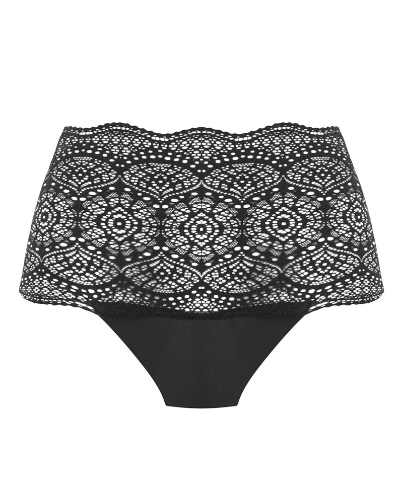 LACE EASE BLACK INVISIBLE STRETCH FULL BRIEF (XS-XL)