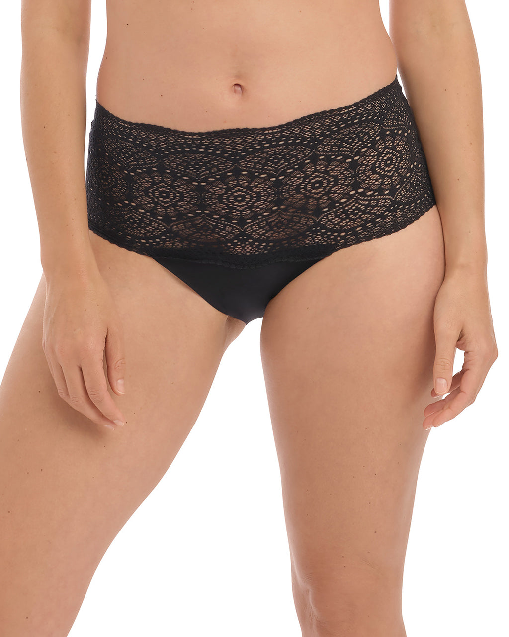 LACE EASE BLACK INVISIBLE STRETCH FULL BRIEF (XS-XL)