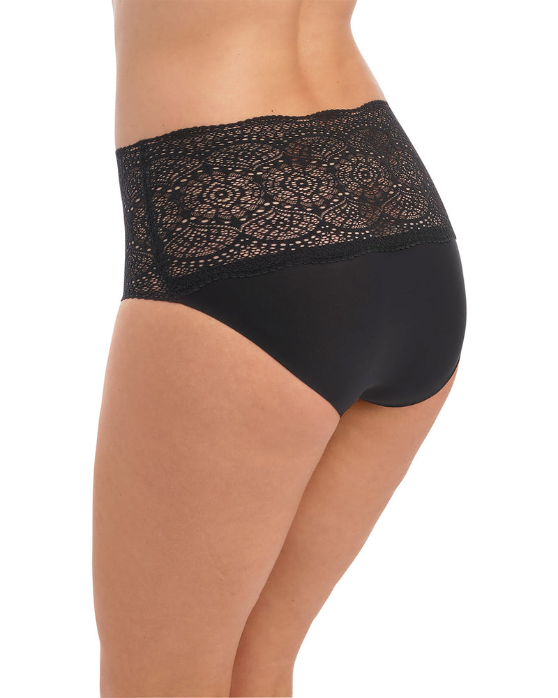 LACE EASE BLACK INVISIBLE STRETCH FULL BRIEF (XS-XL)