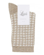 DARIA HOUNDSTOOTH NUTMEG CREW SOCK