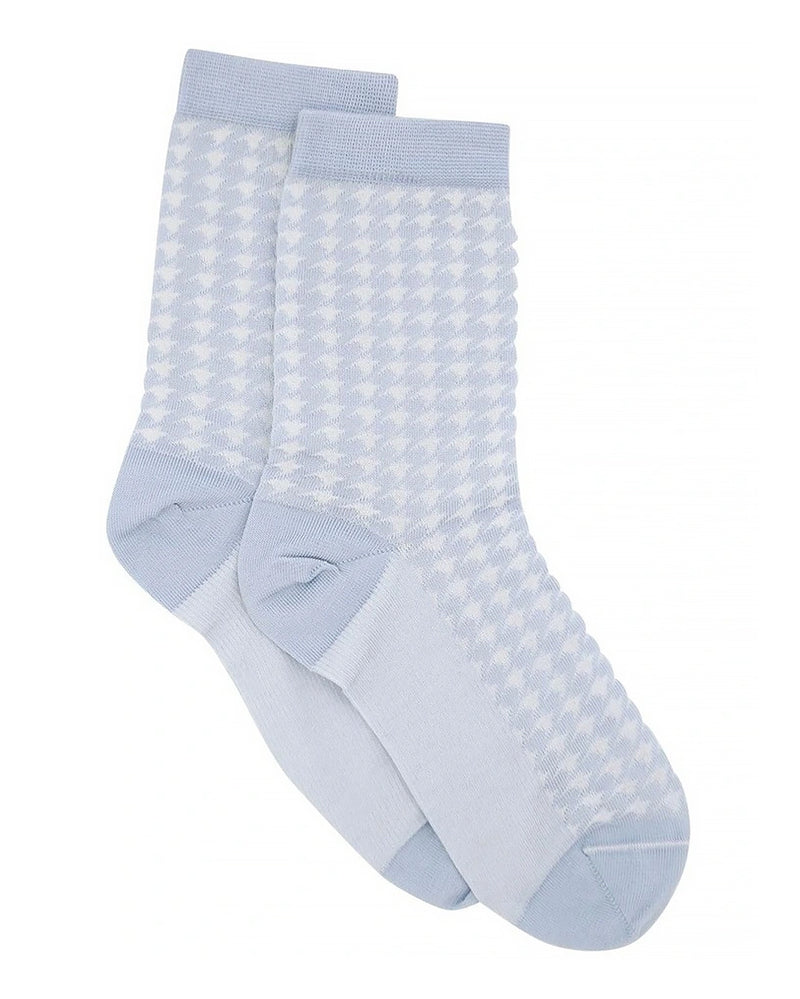 DARIA HOUNDSTOOTH SKY CREW SOCK