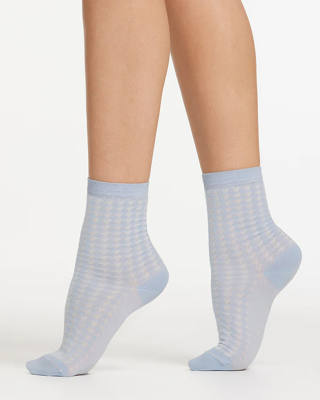 DARIA HOUNDSTOOTH SKY CREW SOCK