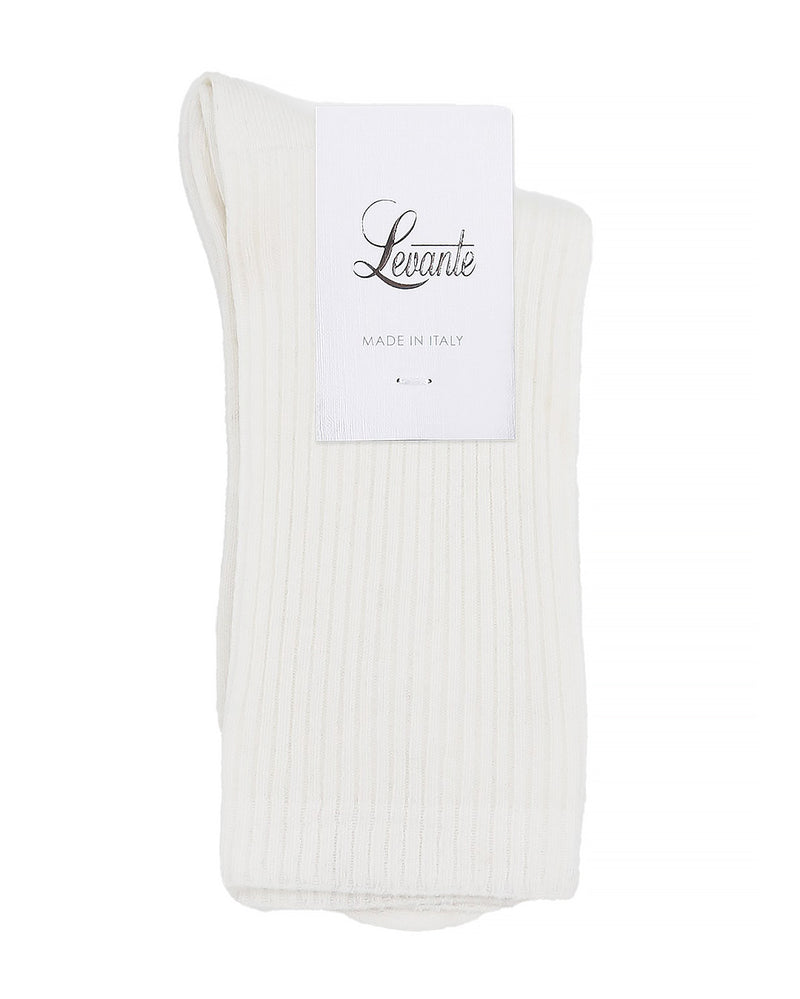 GIORGIA RIB WHITE CREW SOCK