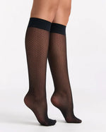 RINA PATTERNED NERO KNEE HIGH