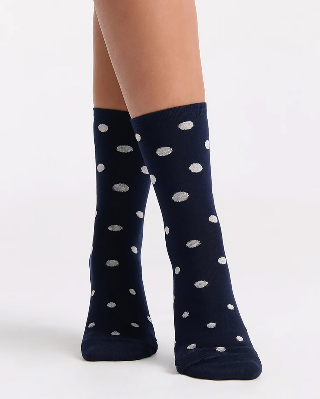 GIGI NAVY SPOT CREW SOCK