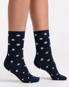 GIGI NAVY SPOT CREW SOCK