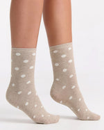 GIGI OATMEAL SPOT CREW SOCK