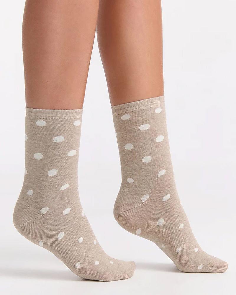 GIGI OATMEAL SPOT CREW SOCK