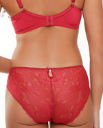 CERISE LACE BRIEF