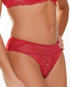 CERISE LACE BRIEF