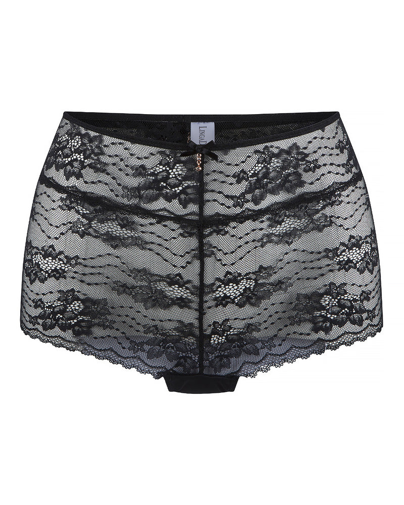 BLACK LACE COLLECTION HIGH WAIST BRIEF