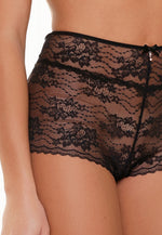 BLACK LACE COLLECTION HIGH WAIST BRIEF