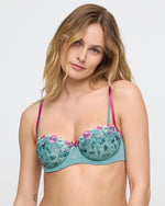 LIZELOT BALI GREEN VERTICAL SEAM BALCONY BRA