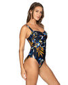 JOANNE BLACK ELECTRIC BLOOMS ONE PIECE SWIMSUIT