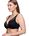 VIVGIRL HALF PADDED BLACK PLUNGE BRA