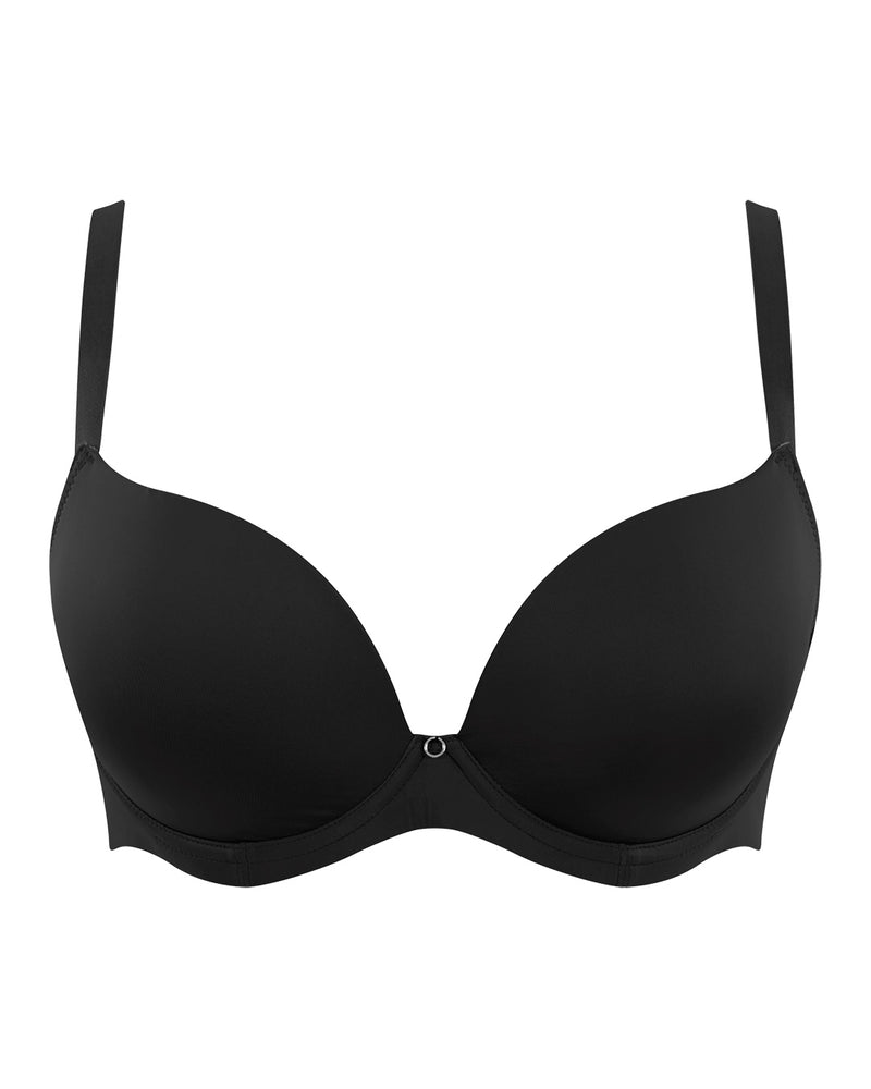 FAITH BLACK PADDED PLUNGE BRA