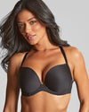 FAITH BLACK PADDED PLUNGE BRA
