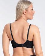 RAMONA BLACK HALF CUP BRA