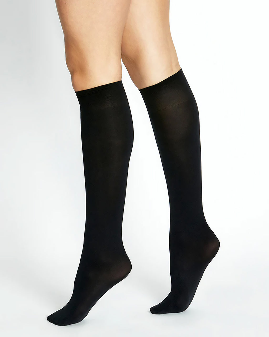 SUEDE MATTE BLACK 50 KNEE HIGH