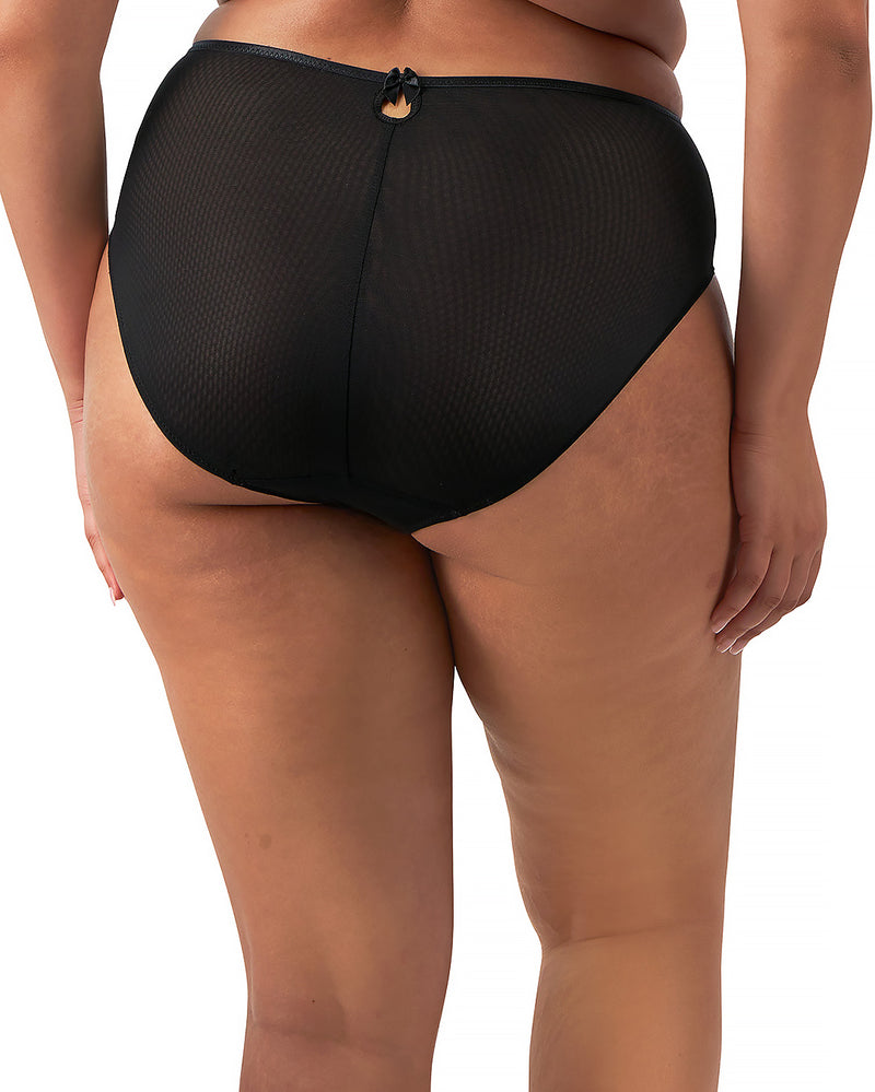 TEAGAN BLACK ALMOND HIGH LEG BRIEF