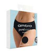 PUREBASICS BLACK MIDI BRIEF - 2PK