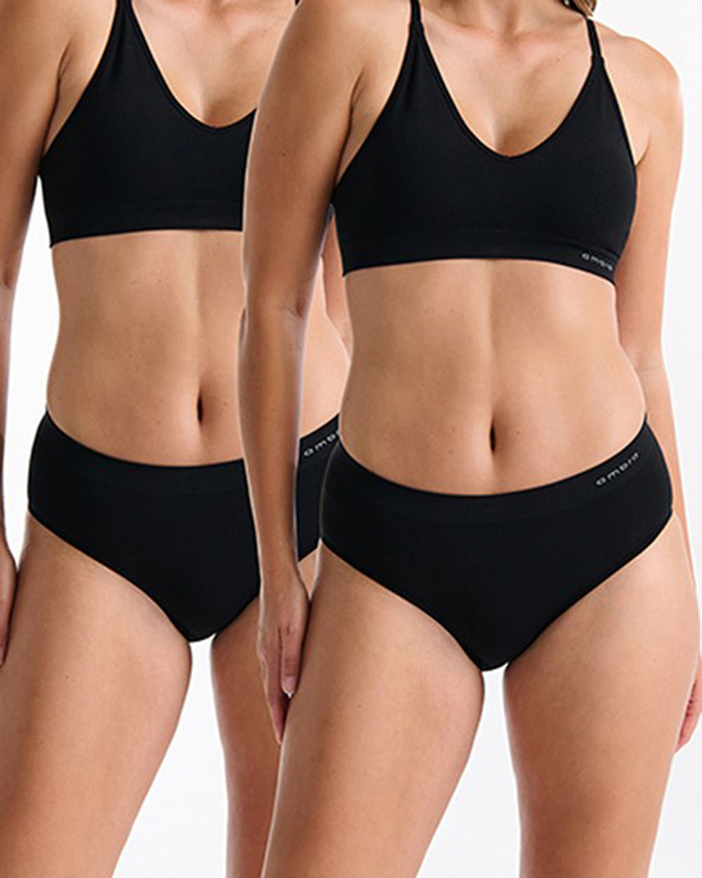 PUREBASICS BLACK MIDI BRIEF - 2PK