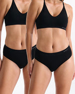 PUREBASICS BLACK MIDI BRIEF - 2PK
