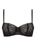 DAY TO NIGHT BLACK HALF CUP BRA