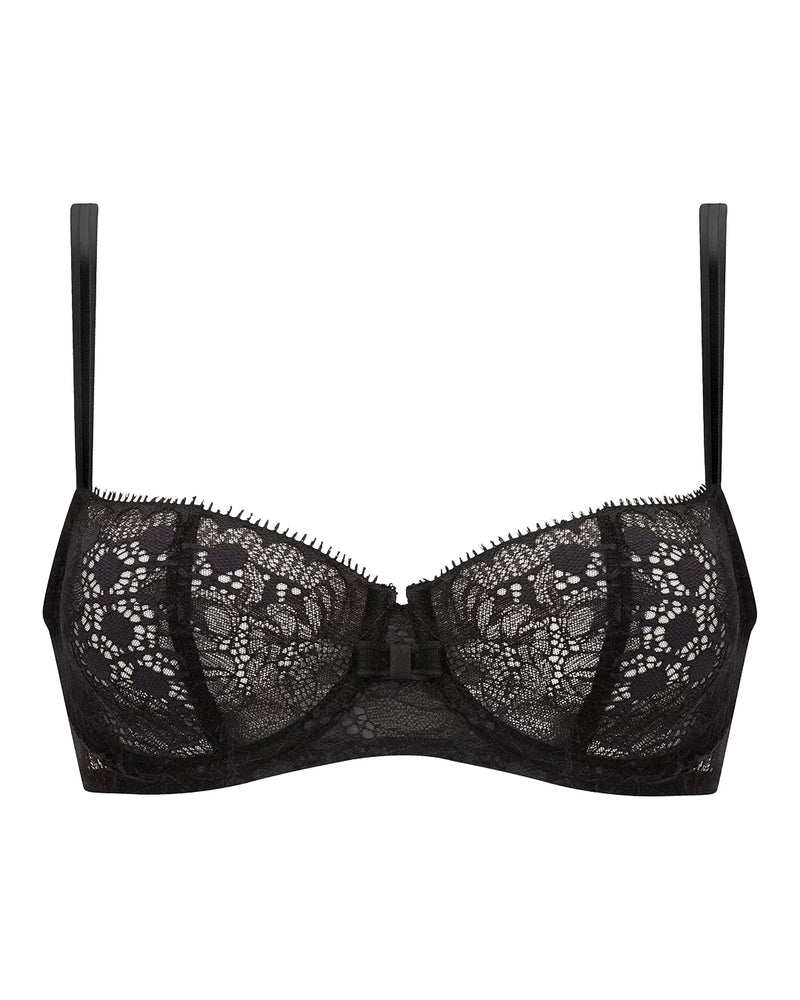 DAY TO NIGHT BLACK HALF CUP BRA