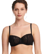 DAY TO NIGHT BLACK HALF CUP BRA