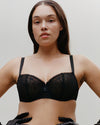 DAY TO NIGHT BLACK HALF CUP BRA