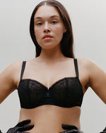 DAY TO NIGHT BLACK HALF CUP BRA