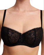 DAY TO NIGHT BLACK HALF CUP BRA