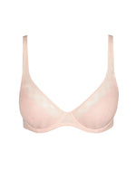 JEREME GLOSSY PINK HALF PADDED PLUNGE BRA