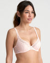 JEREME GLOSSY PINK HALF PADDED PLUNGE BRA