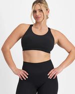 MOVE SEAMLESS BLACK SPORTS BRA